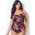 thumbnail image 4 of Swimsuits for All Women's H-Back Sarong Front One Piece Swimsuit, 4 of 4