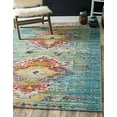 thumbnail image 1 of Unique Loom 3140042 Traditional Over-Dyed Vintage Area Rug, 9 x 12 Feet, Turquoise/Yellow, 1 of 5