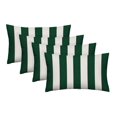 thumbnail image 1 of RSH Décor Indoor Outdoor Set of 4 Pillows 20" x 12", Hunter Green & White Stripe, 1 of 6