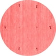 thumbnail image 1 of Ahgly Company Indoor Round Abstract Red Contemporary Area Rugs, 4' Round, 1 of 4