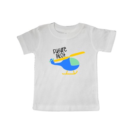 

Inktastic Future Pilot Cute Blue Helicopter Gift Baby Boy or Baby Girl T-Shirt