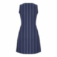 thumbnail image 7 of dazeni Nightgowns for Women with Pockets Flowy Sleeveless House Dress Scoop Neck Long Nightgown Sleepwear Chemise Striped Night Shirt Soft Sleep Dress, 7 of 7