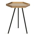 thumbnail image 2 of Kate and Laurel Kashvi Modern Hexagon Side Table, 17 x 15 x 20, Natural Wood and Black, Decorative Geometric Farmhouse End Table with Tripod Legs and Two Tone Finish, 2 of 7