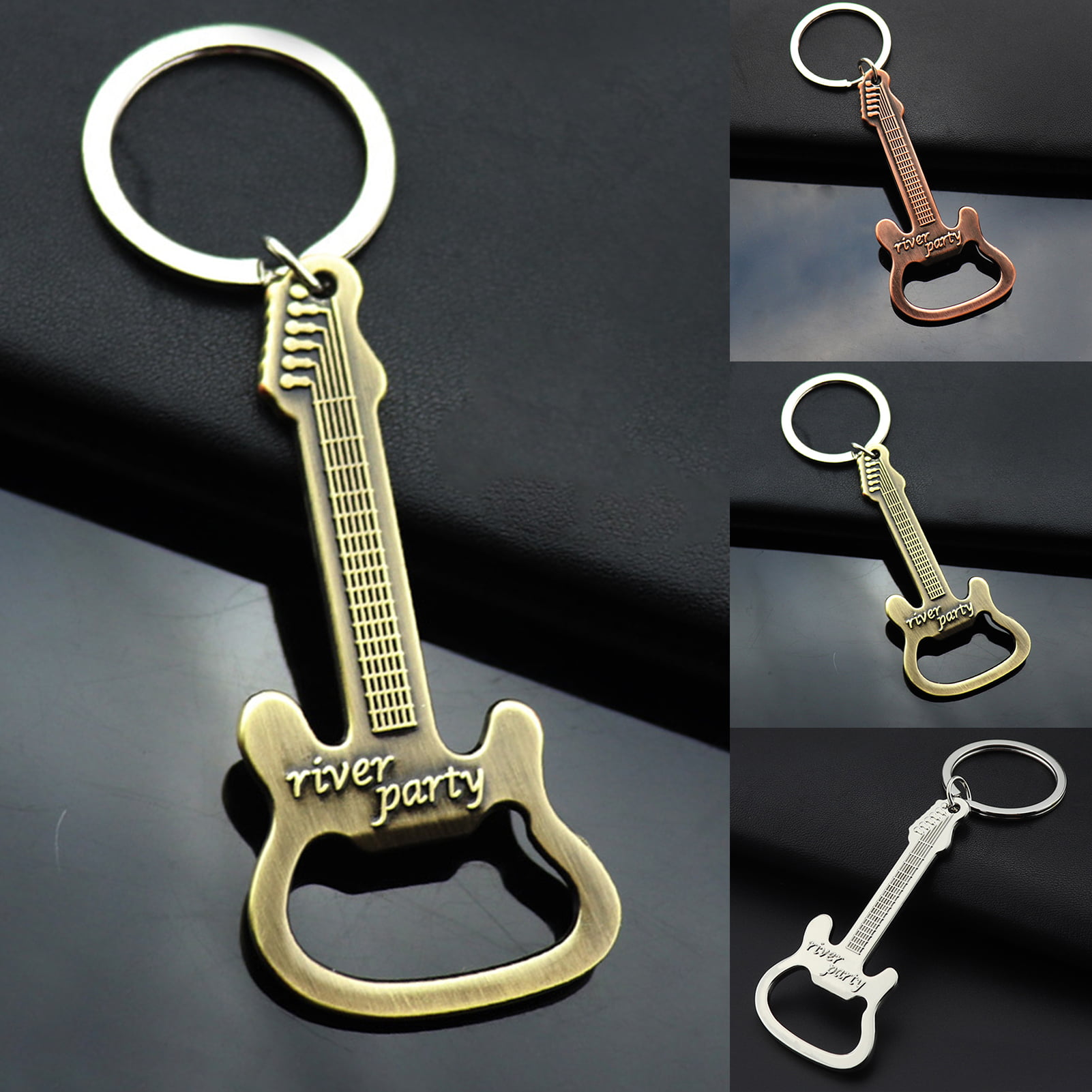 GUITAR Bottle Opener KeY CHAIN  RIVER PARTY  Color New in bag 