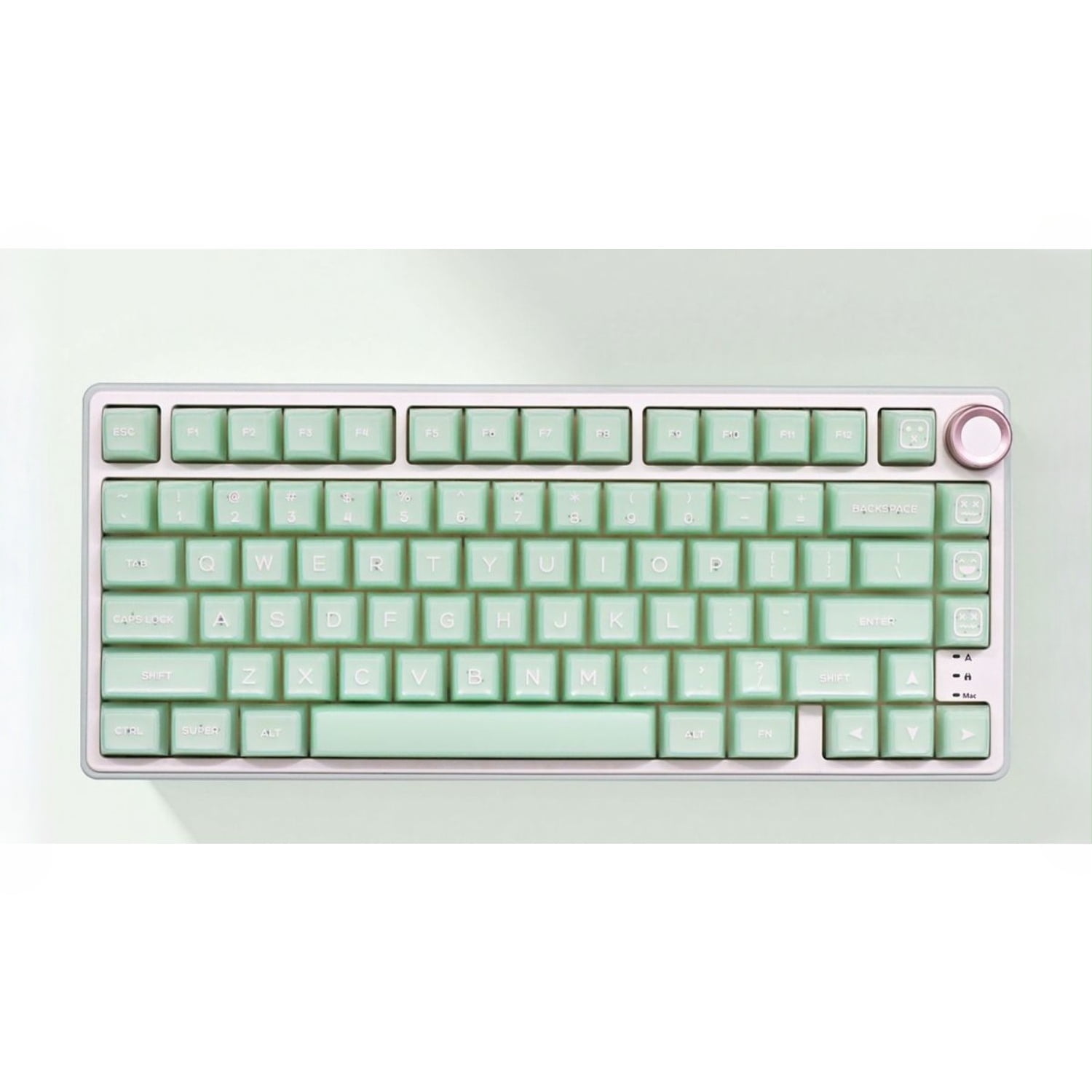 White Marble Translucent ABS Double-Shot Keycaps, Full Set SA Profile for Mechanical & Magnetic Axis Keyboards
