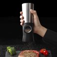 thumbnail image 3 of enjoywould 1 Set Moulin à Poivre 70ML Réglage Manuel Forte Puissance Silo Transparent Épaisseur Contrôlable Rechargeable Indicateur LED Moulin à Épices Gadget de Cuisine, 3 of 7