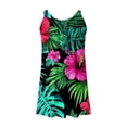 thumbnail image 6 of VBTAPA Sundresses for Women Tropical Print Sleeveless Pleated Mini Dress Hawaiian Beach Vacation Dresses Limited Time Sales Multicolor L, 6 of 7
