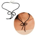 thumbnail image 2 of ZPAQI Vintage Niche Cold Wind Exaggerated Rice Bead Bowknot Necklace Clavicle Chain, 2 of 21