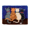 thumbnail image 2 of Kit de Gancho de Pestillo de Alfombra Bordada, Fabricación de Alfombras de Ganchillo, Alfombrilla de Cojín DIY, Oso de Gato Sunnimix Kits de enganche para alfombras, 2 of 8