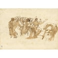 thumbnail image 3 of Giovanni Domenico Tiepolo 14x11 Black Modern Framed Museum Art Print Titled - A Saint Preaching, and the Head of an Oriental (ca. 1759), 3 of 5