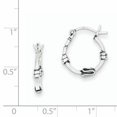 thumbnail image 2 of 925 Sterling Silver Fancy Hoop Earrings, 2 of 6