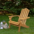 thumbnail image 2 of Northlight 36" Natural Stained Classic Folding Wood Adirondack Chair, 2 of 7