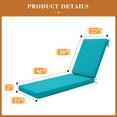 thumbnail image 6 of 74 x 23 x 3 Waterproof Outdoor Chaise Lounge Cushion for Patio Lounge Chair Cushion Replacement, Turquoise Blue, 6 of 7