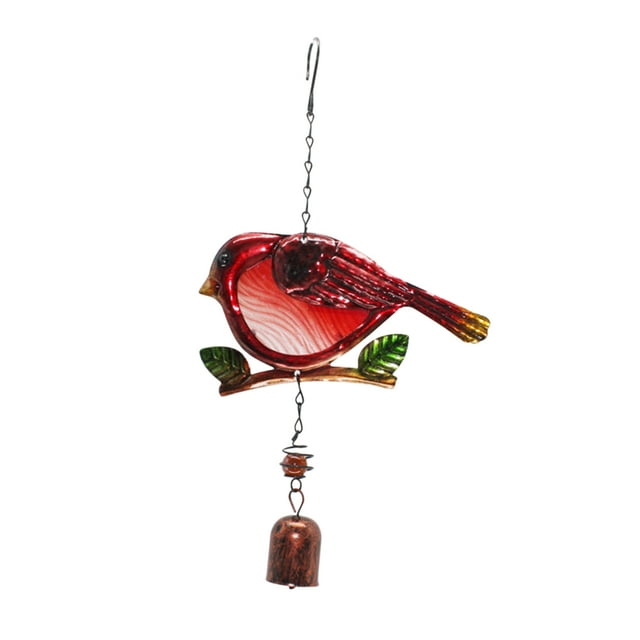 Amdohai Verre Wind Chime Carillon à Vent Musical Relaxant à Tubes Multiples en Forme d'Oiseau