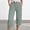 Green-02, variant on Womens Summer Capri Soft Lightweight Drawstring Waist Roll Cuff Capri Pants with Side Pockets