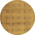 thumbnail image 1 of Ahgly Company Indoor Round Oriental Brown Industrial Area Rugs, 6' Round, 1 of 4