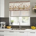 thumbnail image 4 of 2 Pack Vintage Floral Valances for Windows Bedroom Living Room Window Treatments, Elegant Pastoral Flowers Retro Art Rod Pocket Valance Drapes Short Kitchen Curtains Over Sink 42"x18", 4 of 8