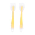 thumbnail image 1 of 2pcs Silicone Cream Scraper Large Size Silicone Scraper Translucent Cream Scraper Cake Spatula Baking Tools for Home Restaurant(Yellow), 1 of 8