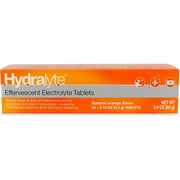 Hydralyte Effervescent Electrolyte Tablet, Orange Flavored 20 ea (Pack of 2)