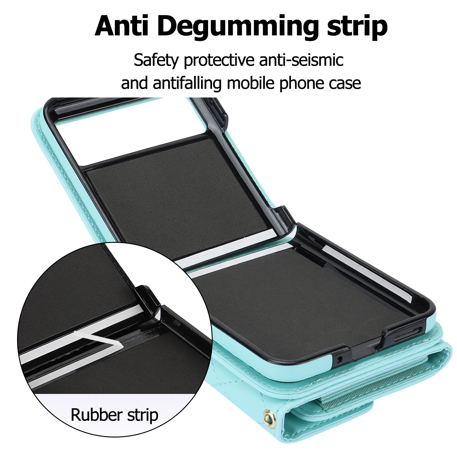 Allytechgroup Moto Razr 2025 Wallet Case with Shoulder Strap, Premium PU Leather Multiple Cards Slots Protective Shockproof Portable Phone Case Cover for Motorola Moto Razr 2025, Green