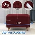 thumbnail image 4 of Vireellx Newest Jacquard Ottoman Slipcovers Folding Storage Stool Furniture Protector Cover Soft Thick Rectangle Foot Rest Slipcover with Elastic Bottom, 4 of 7