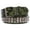 Green/Black, variant on Snap On Art work Skull Cross Bone Tattoo Print Punk Rock Silver Star Studded Leather Belt