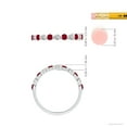 thumbnail image 4 of ANGARA Natural Floating Ruby and Diamond Semi Eternity Wedding Ring in 14K White Gold for Women (Size-2.2mm) | July Birthstone, Birthday, Anniversary, Jewelry Gift for Women | Natural Ruby Ring, 4 of 9