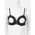 thumbnail image 3 of Womens Lingerie Cutout Padded Underwired Bra Tops Adjustable Straps Open Chest Bras Hollow Out Lace Brassiere Underwear, 3 of 5