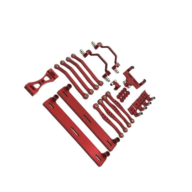 bedienty 1/16 RC Car Upgrade Spare Kit Servo Steering Mount Metal for C64 RC Vehicles red
