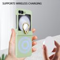 thumbnail image 5 of Dteck for Samsung Galaxy Z Flip 5 Case with Screen Protector & Hinge Protection Ring Holder Kickstand, Slim Shockproof Hard Cover for Samsung Galaxy Z Flip5 5G,Green, 5 of 7