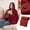 Wine, variant on UDAUDU Heated Shawl Wraps for Women Men Portable Electric Blanket with Hoodie, Winter Warm Soft Shawl Heating Scarf for Home Camping Fishing