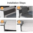 thumbnail image 5 of Alfombrilla rascadora para gatos, protección para sofá, sillón, poste rascador para uñas de gato de sisal, protección para reposabrazos, lado derecho, 60x50cm, 5 of 5