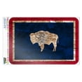 thumbnail image 1 of Rustic Distressed Wyoming State Flag Home Business Office Sign, 1 of 3
