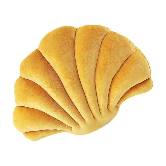 OULII Yellow Shell Shape Throw Pillow, Stretchy Comfortable Home Decor