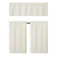 thumbnail image 2 of Set of 3 Pieces Kitchen Curtain Blackout K33 Ivory Rod Pocket Kitchen/Restaurant Short Window Decor, 2 of 5