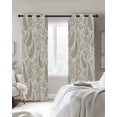 thumbnail image 3 of Botanical Green Blackout Curtains, Light Blocking Print Window Curtains, Farmhouse Vintage Country Plant on Linen Thermal Insulated Window Drapes for Living Room 2 Panels, 55"W x 39"L, 3 of 9