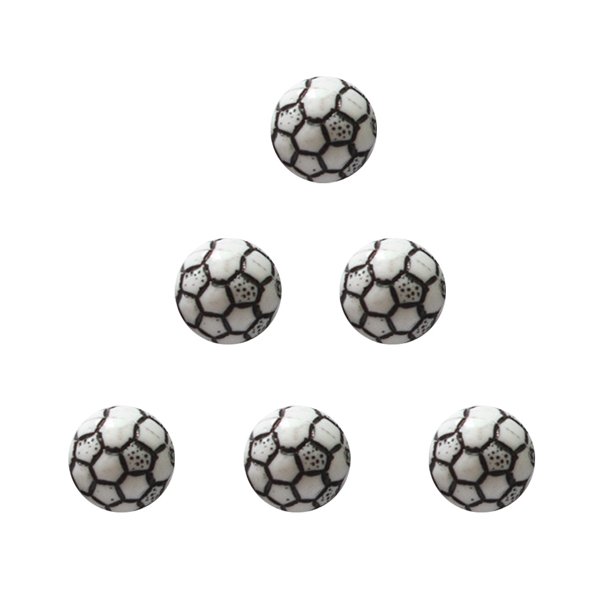60 cuentas acrílicas de 10 mm con forma de balón de fútbol, kit para hacer joyas para niños, collares, pulseras y accesorios (un color)