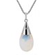 thumbnail image 3 of Collar de plata con colgante de diamantes de imitación y piedra lunar con personalidad de moda, regalo de joyería para mujer, negro, 3 of 3