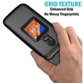 thumbnail image 2 of Case for Alcatel TCL Flip 2 Phone (2022), NakedcellPhone [Grid Texture] Slim Hard Shell Protector Cover for T408DL / TFALT408DCP - Black, 2 of 7