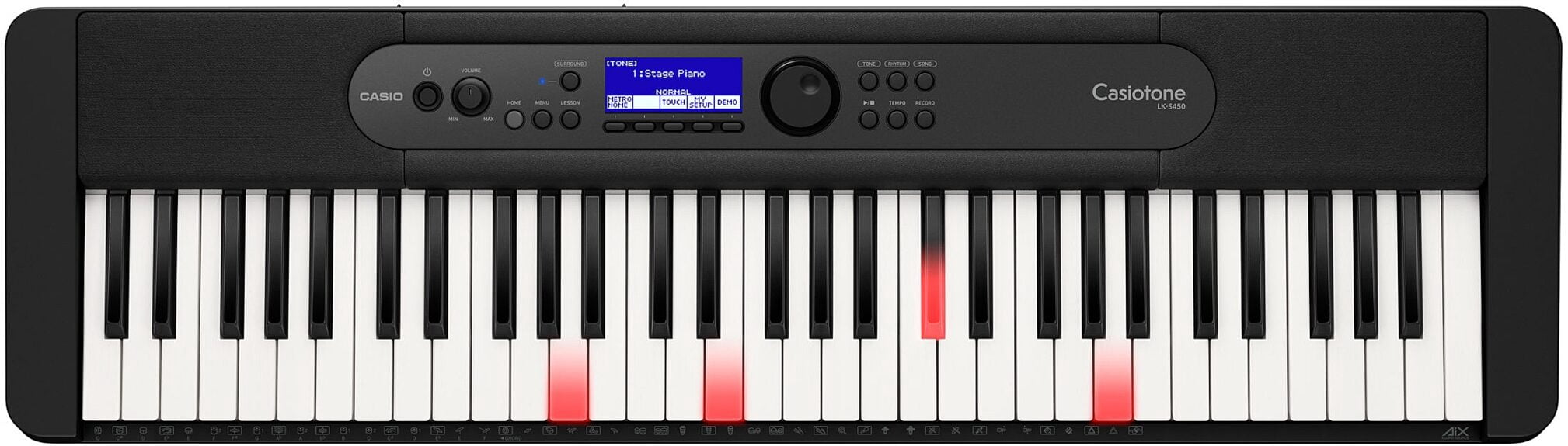 Casio LKS450 Premium Pack with Keyboard Stand, AC Adapter, and Headphones