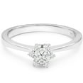 thumbnail image 4 of SuperJeweler Diamond Flower Promise Ring In White Gold For Women, 4 of 7