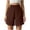 01 Brown, variant on Women's Layered Chiffon Summer Beach Shorts, Boho Casual High Waisted Wide Leg Loose Lounge Shorts