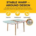 thumbnail image 4 of Bunny Easter Table Cloths for 4 Foot Rectangle Tables, Pink Blue Eggs Tulips Floral Rabbit Wooden Patio Waterproof Elastic Fitted Tablecloths, Washable Rectangular Table Cover for Camping, 4 of 8