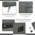 thumbnail image 6 of Canddidliike 3 Seat Convertible Linen Fabric Futon Sofa with USB and Power Strip-Gray, Sleeper Sofa Couch Bed Convertible Sofa, Recliner Couch for Living Room, 6 of 12