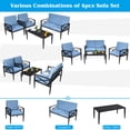 thumbnail image 5 of Patiojoy Ensemble de Conversation de Patio Extérieur en Aluminium de 8 Pcs avec Fauteuils et Table Basse Rembourrés, 5 of 5