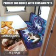 thumbnail image 6 of SCRAWLGOD Wolf Galaxy Print RV Dinette Cushions Covers Stretch Replacement RV Dinette Booth Seat Cover Anti Dust 2 Piece Set Camper Cushion Slipcover, 6 of 8