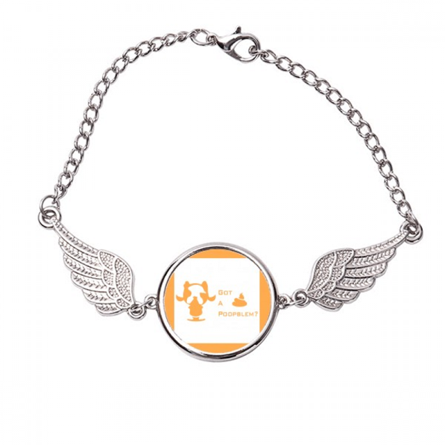 Feroz Boston Terrier caca problema Pulsera pulsera pulsera alas de ángel pulsera