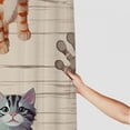 thumbnail image 3 of ONETECH Cute Cat Shower Curtain Set - Multiple Sizes, 100% Polyester Fiber, Mother's Day Bathroom Decor with Hooks 69x72, 3 of 7