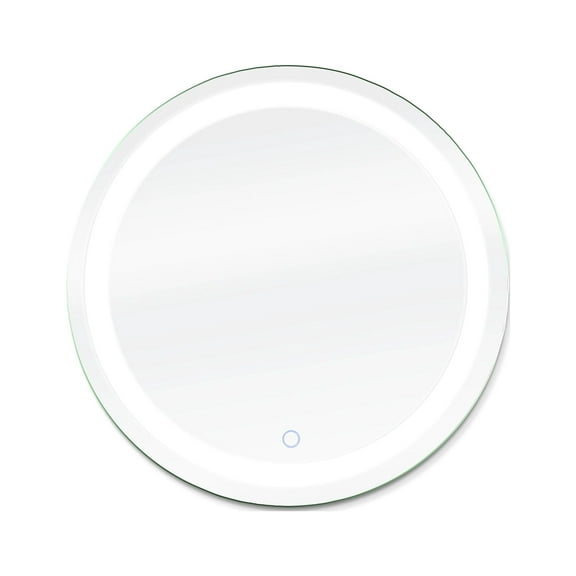 Dyconn Faucet Edison Round Tri-Color Wall Mounted Backlit LED Bathroom Vanity Mirror with Touch ON/OFF Dimmer & Anti-Fog Function (24" Diameter)