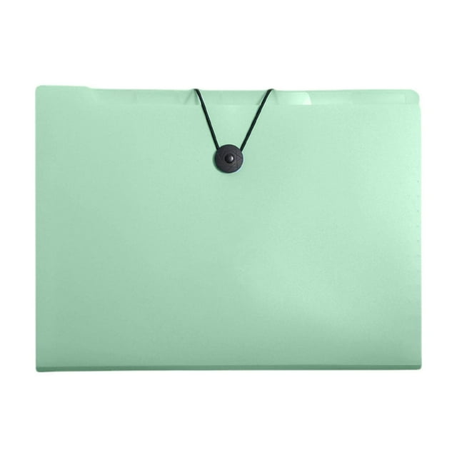 Btomtd Sac de Classement Accordéon A4 à 12 Compartiments, Grande Capacité, Sac de Rangement pour Feuilles de Test et Billets, Dossier de Classification de Bureau Transparent à Plusieurs Couches, Vert